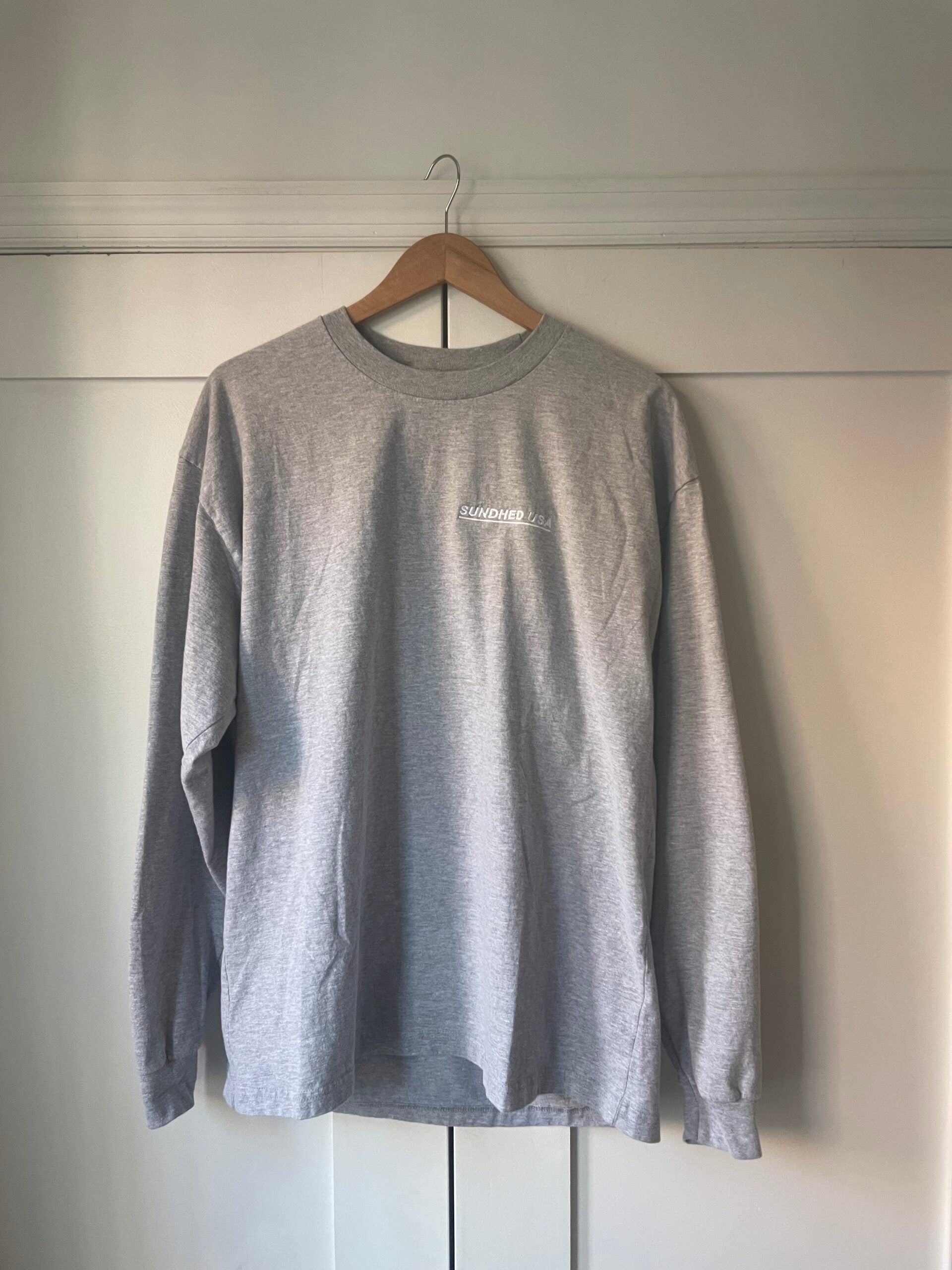 Midweight Cotton Everyday Long Sleeve T-Shirt in Grey