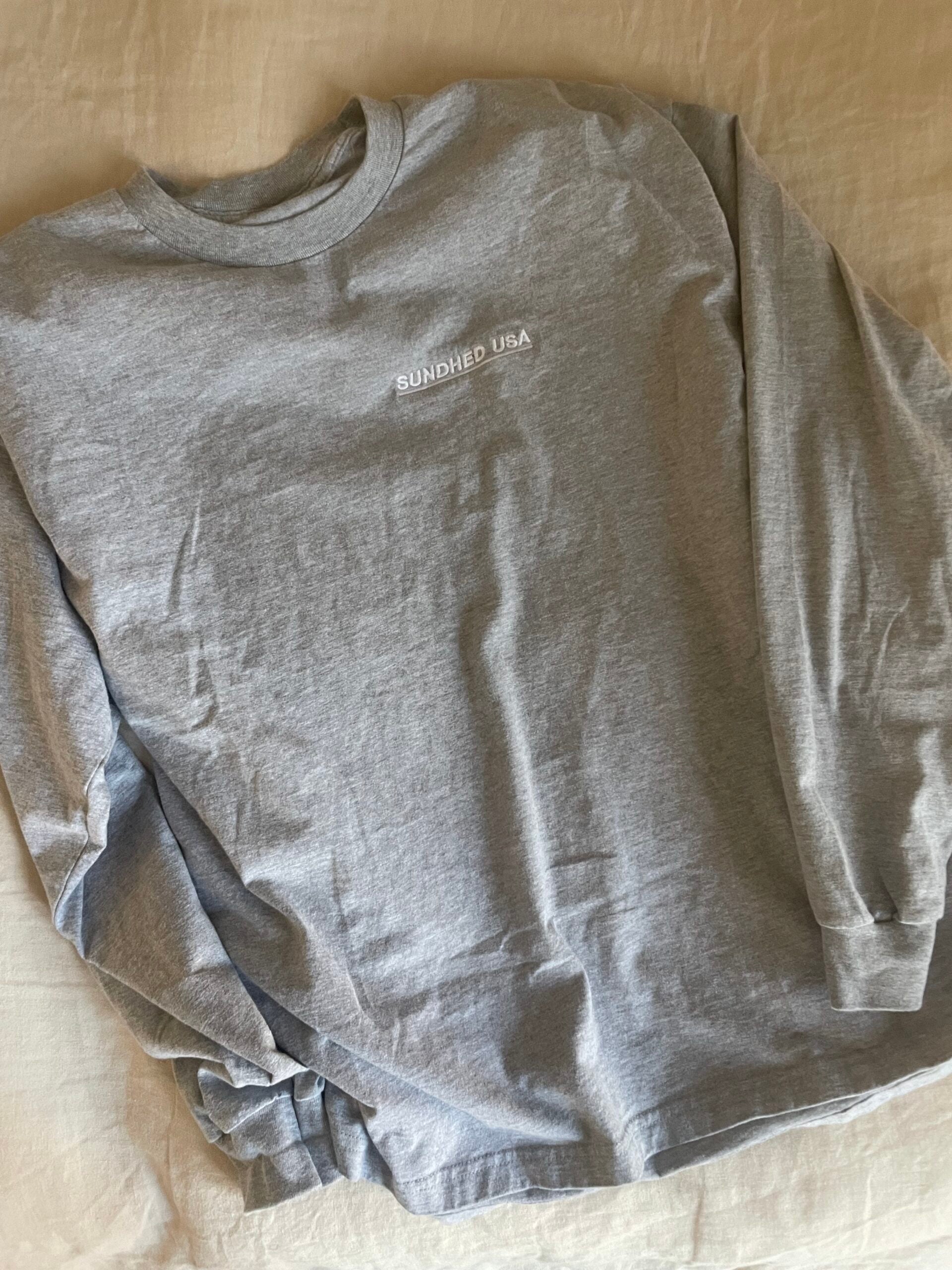Midweight Cotton Everyday Long Sleeve T-Shirt in Grey